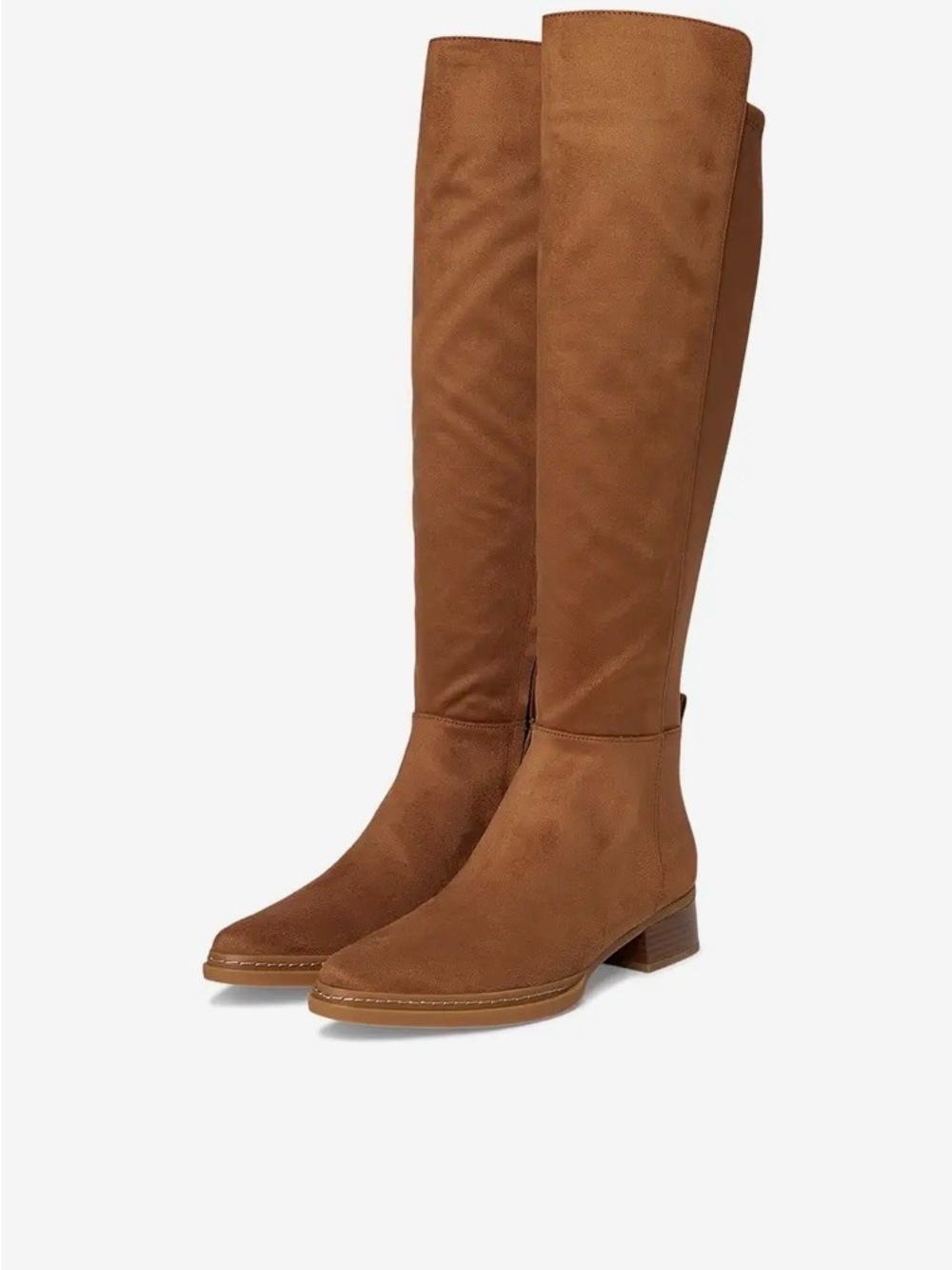 Michael Kors Lex Boot Classic Tall Stretch Faux Leather Riding Boots - Tan 8.5